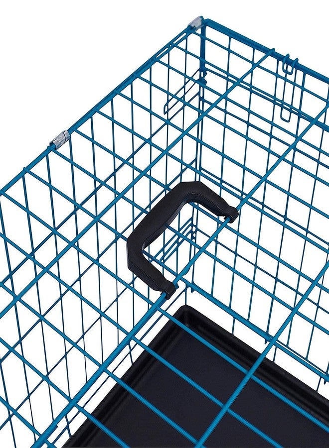 KittuPet قفص كلاب KittuPet مع صينية قابلة للإزالة، قفص للكلاب، مصنوع من معدن مقاوم للصدأ، مناسب لجميع السلالات (30 بوصة) (أزرق) - Image 4